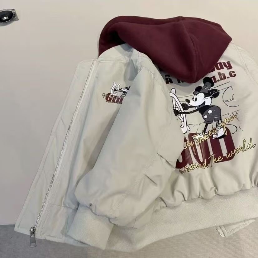 🧥✨ chaqueta bomber acolchada mickey mouse "steamboat willie": estilo retro y abrigo urbano 🐭🍂 🧥✨ chaqueta bomber acolchada mickey mouse "steamboat willie": estilo retro y abrigo urbano 🐭🍂