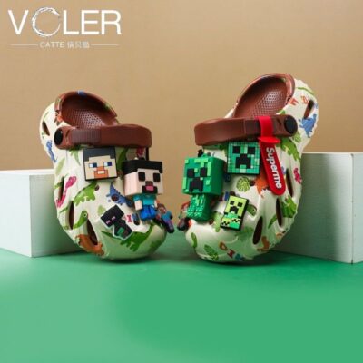 🎮🦖 zuecos infantiles estilo crocs diseño minecraft y dinosaurios: ¡diversión y comodidad en cada paso! 🟩🔥