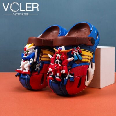 🤖🔥 zuecos infantiles estilo crocs diseño robots / mecha: ¡aventura y acción para los más pequeños! 🚀💙