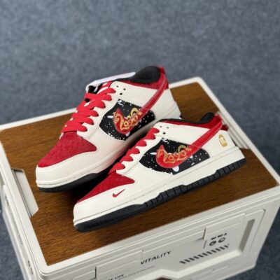 👟🔥 zapatillas nike dunk low "year of the horse / custom": estilo exclusivo y máxima tendencia 🔴⚪🖤