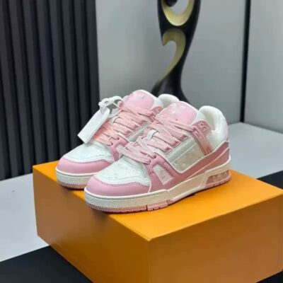 👟✨ zapatillas louis vuitton trainer "pink and white": estilo de lujo, exclusividad y máxima tendencia 💖🤍
