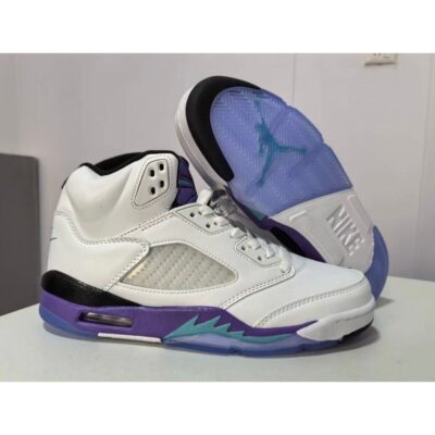 👟🍇 zapatillas air jordan 5 retro "grape": estilo legendario, exclusividad y máxima tendencia 🤍💜🩵